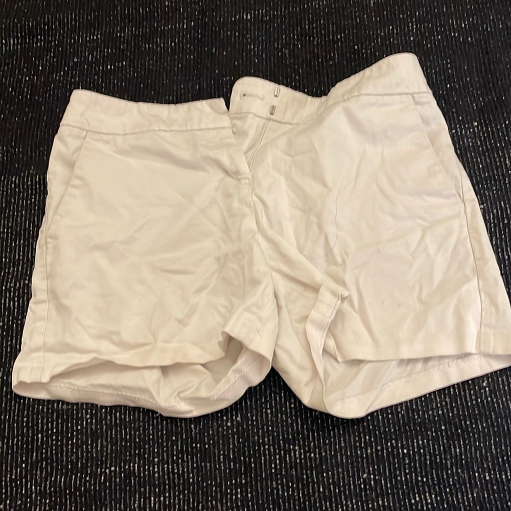 White cotton shorts